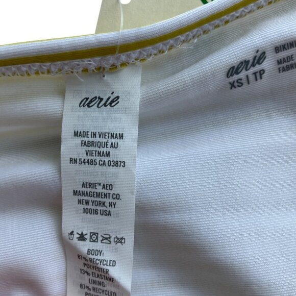 aerie size XS white yellow striped swim bikini bottom XS - Picture 6 of 6
